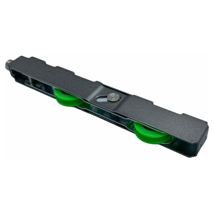 Loopwielen glasschuifwand